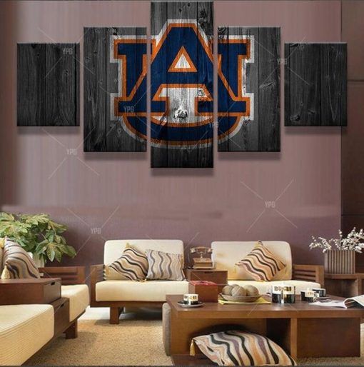 Auburn Tigers Sports Sport 5 Panel Canvas Art Wall Decor