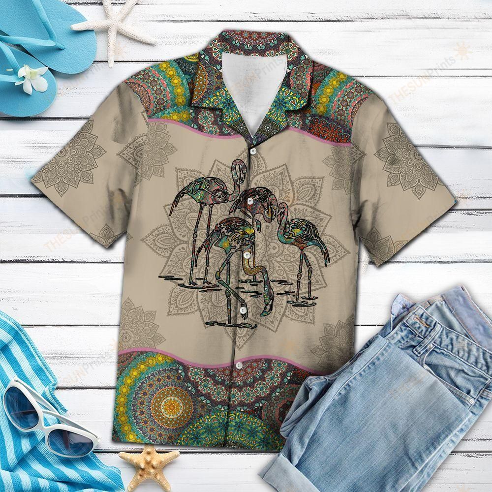 Flamingo Mandala Hawaiian Shirt Ha9661