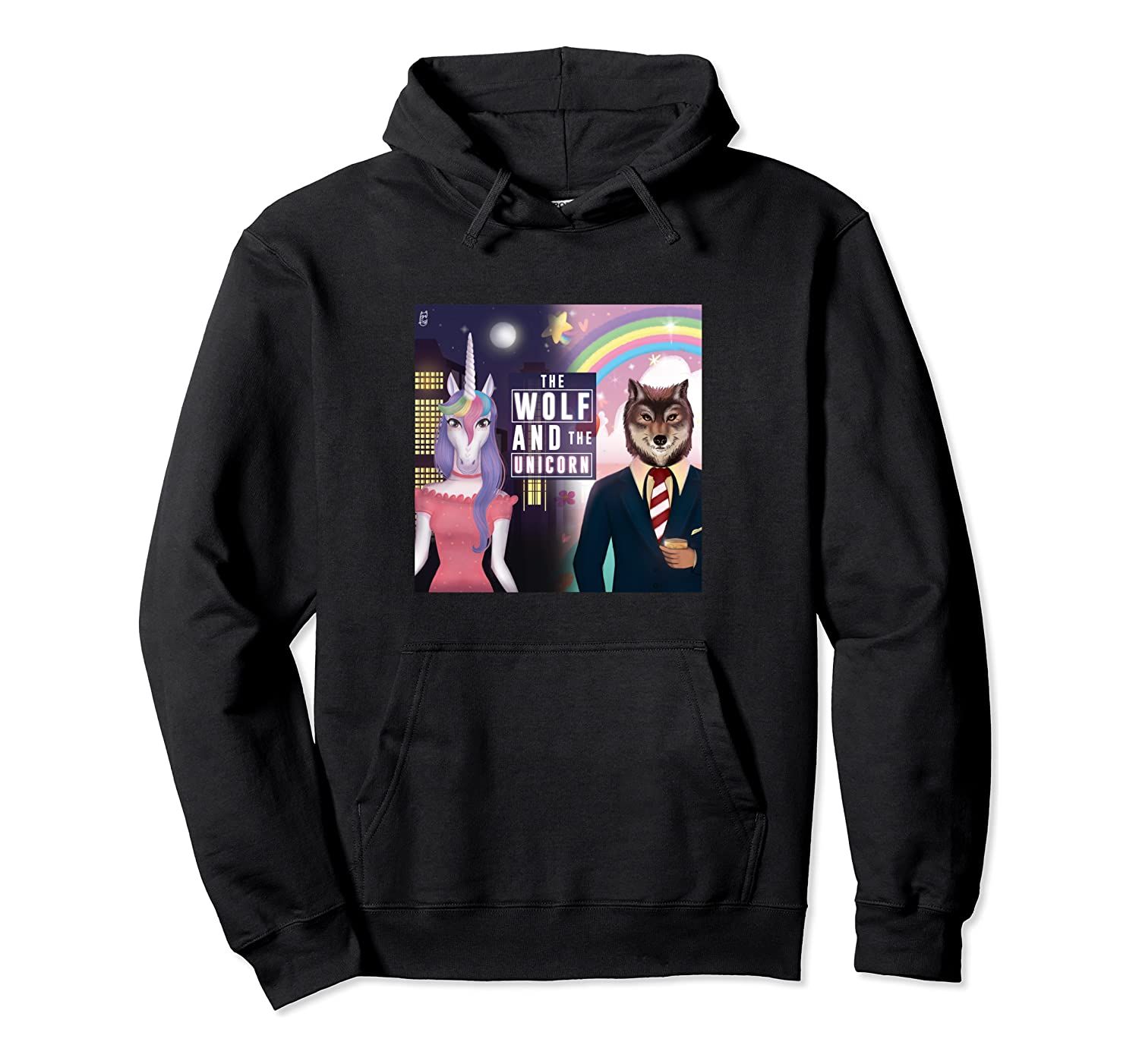 Wolf And Unicorn Logo Pullover Hoodie, T-Shirt, Sweatshirt