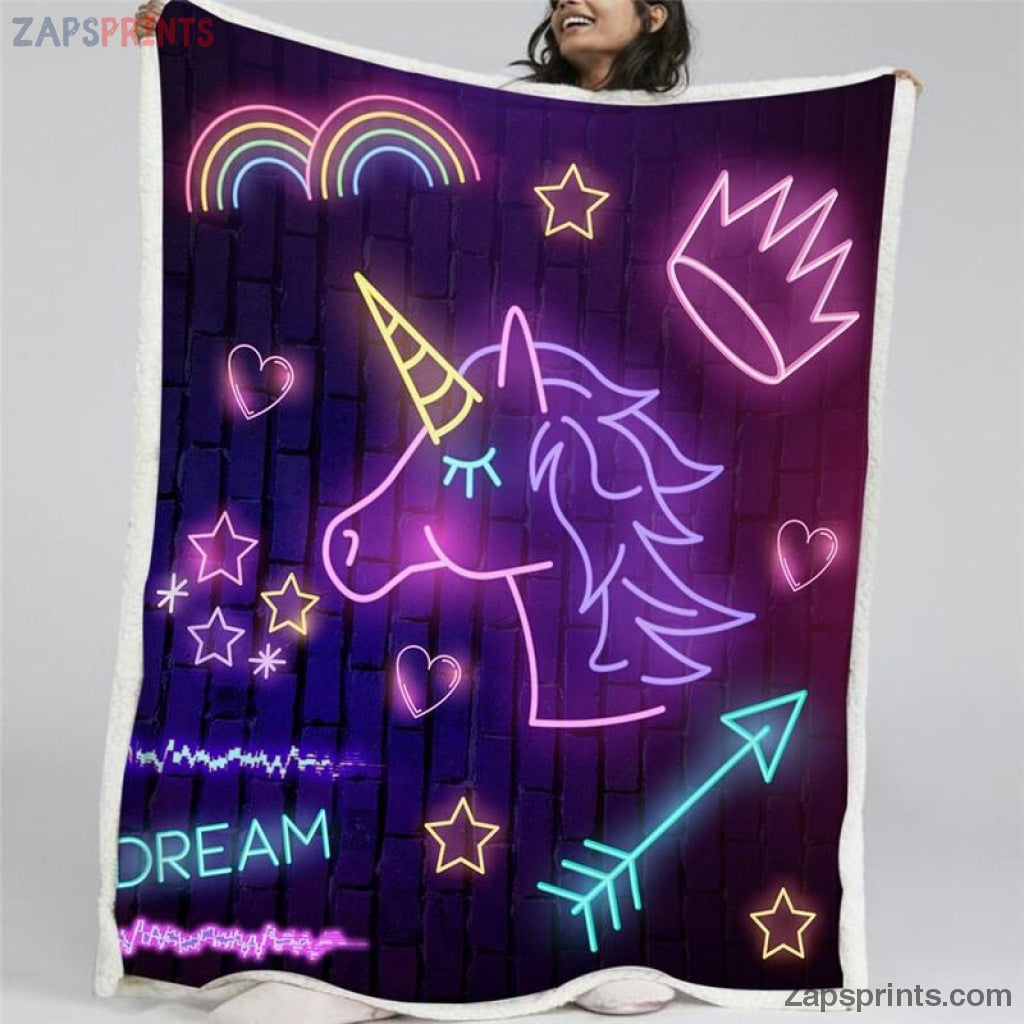 Unicorn Led Light Blanket