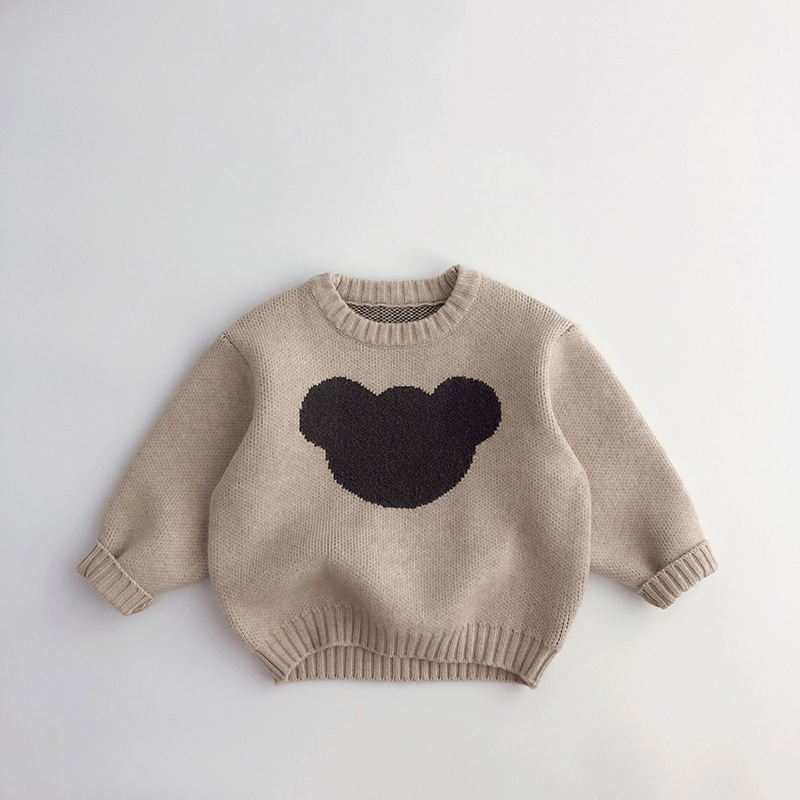 Cute Kids Sweaters Boys Clothes Brief Girls Pullover Knitwear Winter Autumn Baby Clothing alx