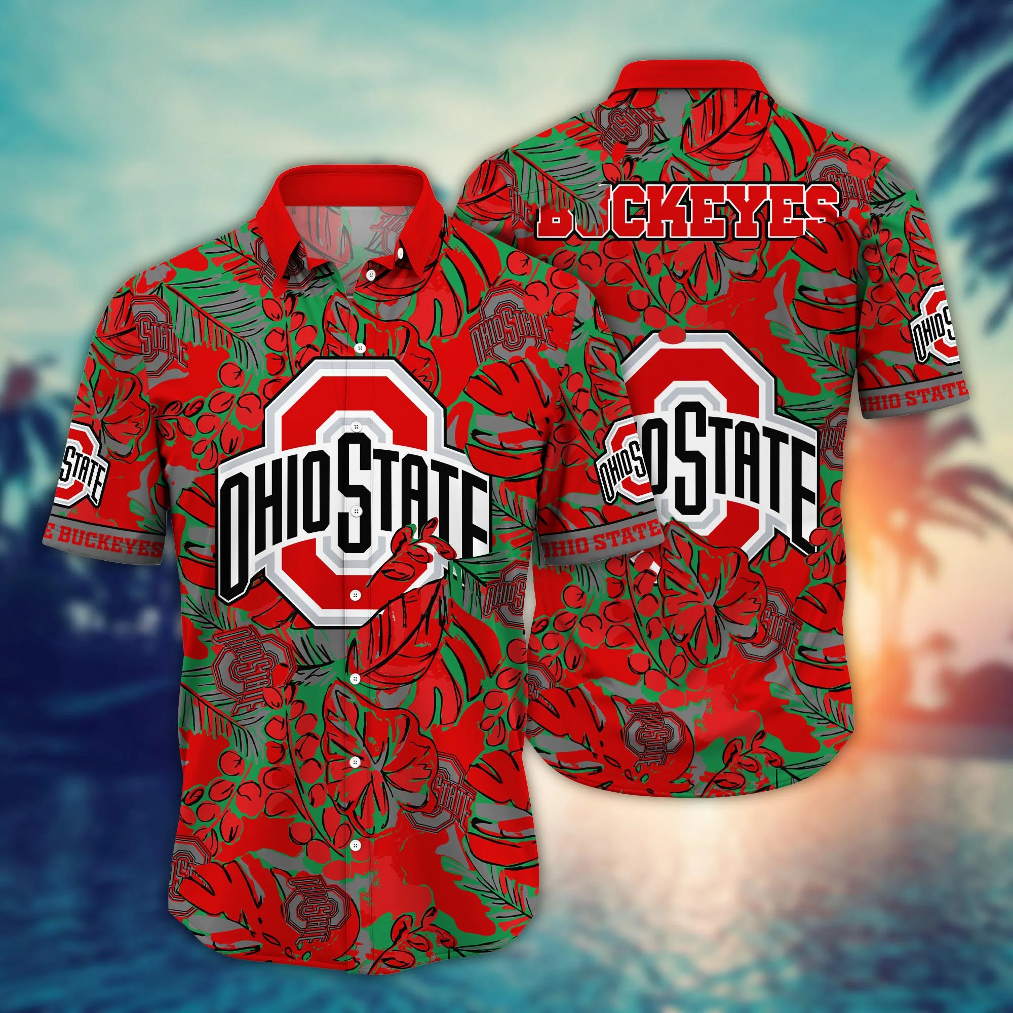 Ohio State Buckeyes NCCA Hawaiian Shirt Summer Camps Aloha Shirt