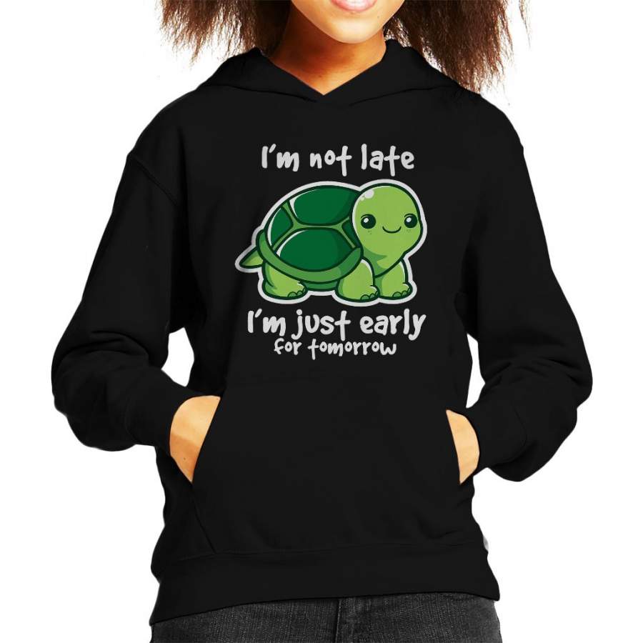 Not Late Cute Tortoise Kid’s Hooded Sweatshirt