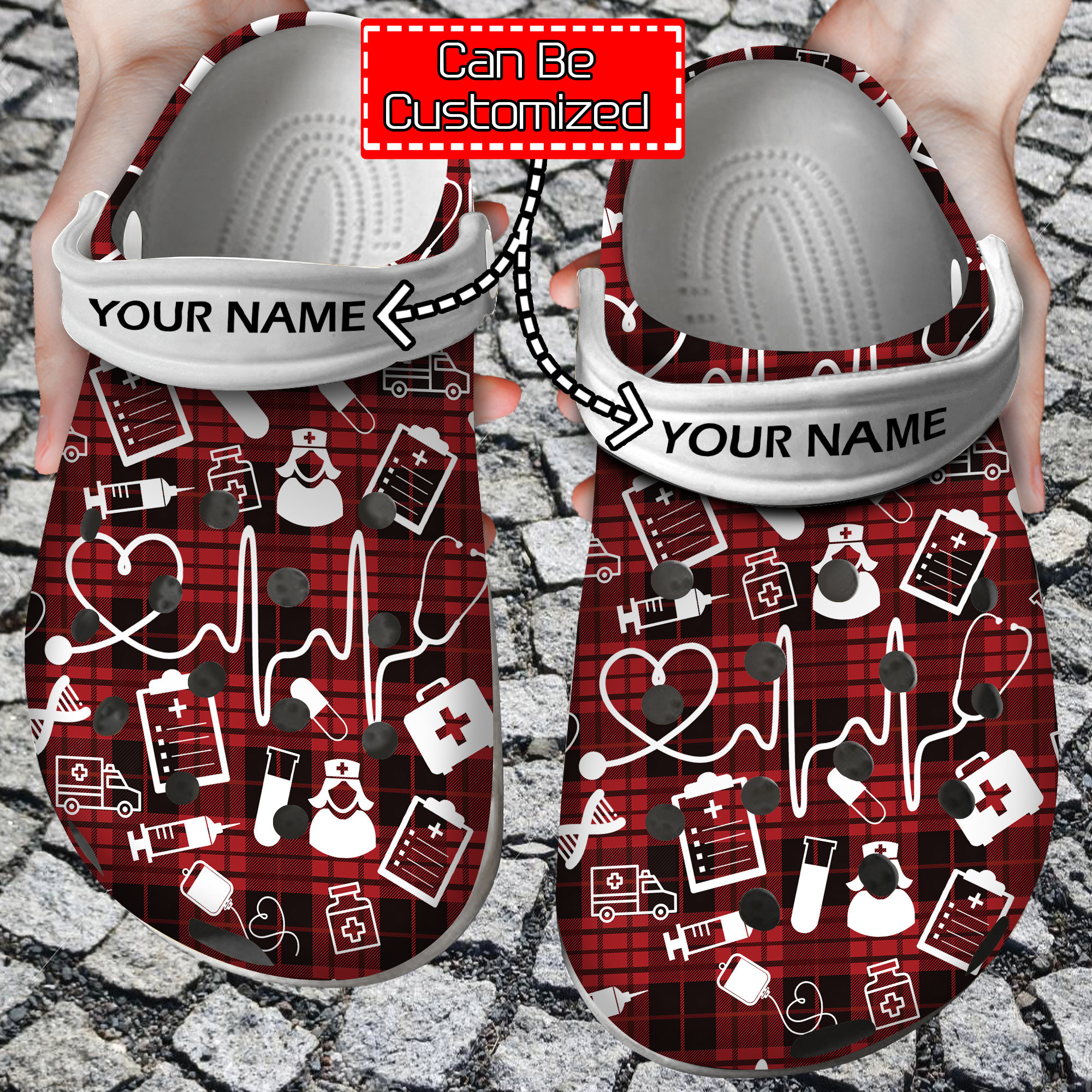 Nurse Crocss Nurse Personalized Clog Shoes With Nursing Symbols ...