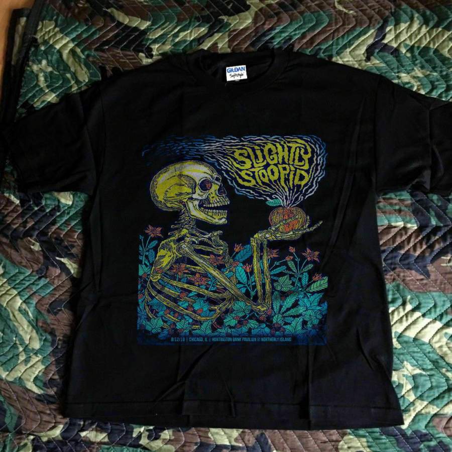 Slightly Stoopid Tour August Chicago Il Black  Unisex T-Shirt