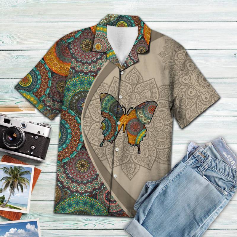 Butterfly Mandala Hawaii Shirt Ha11040