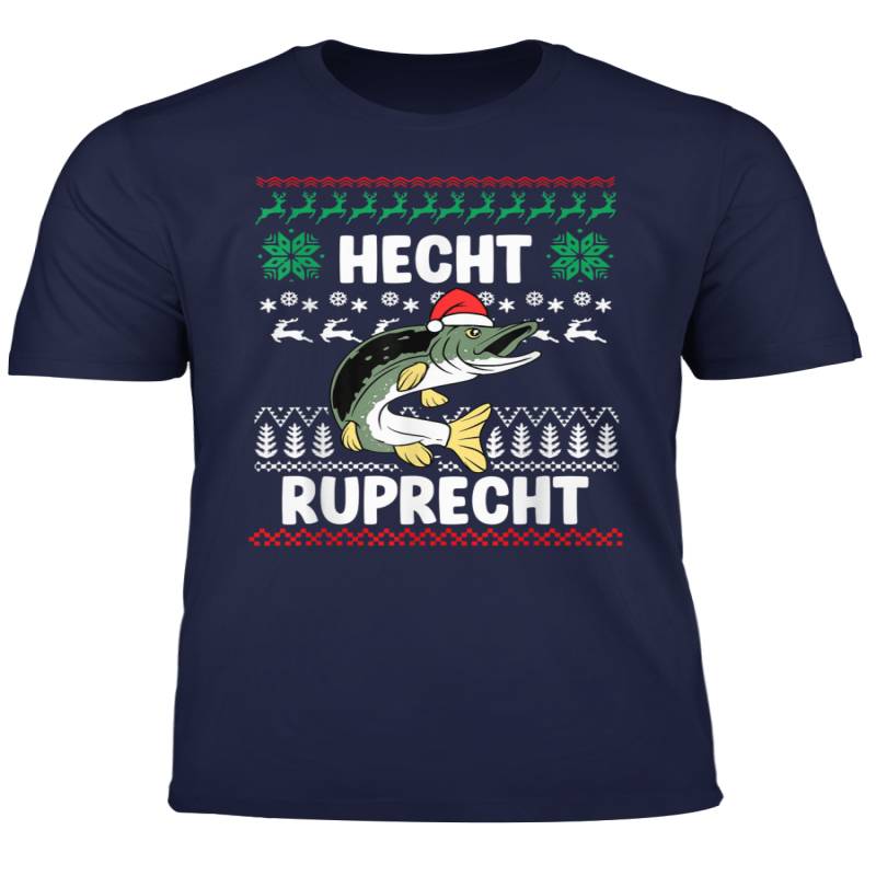 Ugly Christmas Fischer Hecht Ruprecht Angler Weihnachts T Shirt