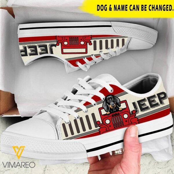 Customized Dog Jeep Low Top Shoes