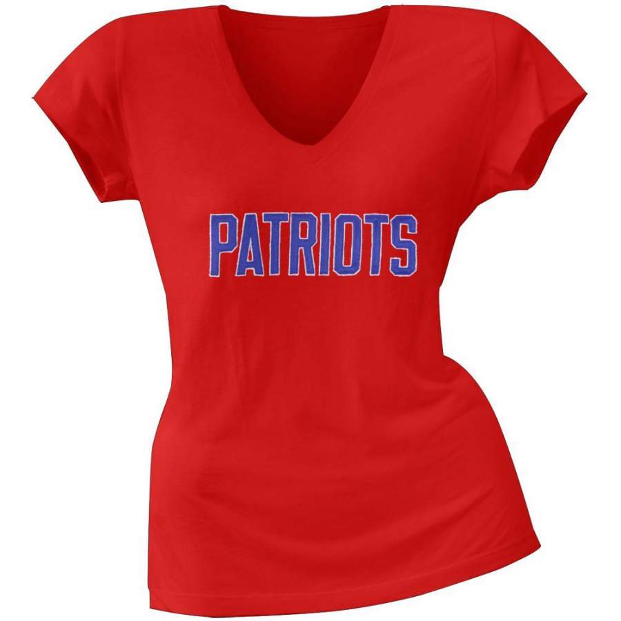 New England Patriots – Showtime Premium Juniors V-Neck T-Shirt