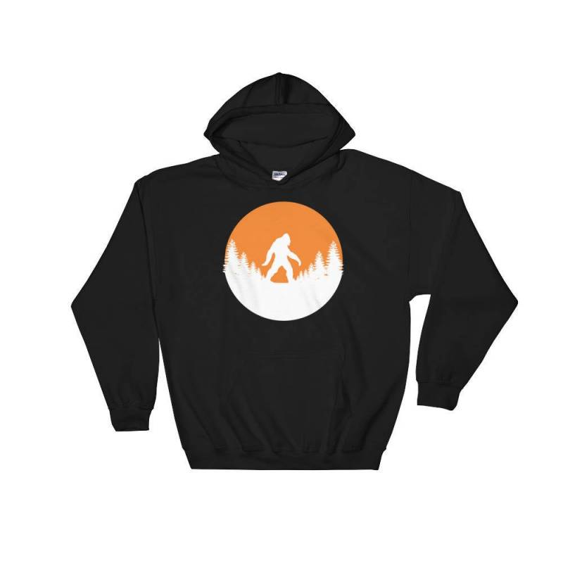 Bigfoot Forest Retro Hooded Sweatshirt| Hoodie Gift | Retro Vintage Hipster Travel Mens Womens Sweatshirt