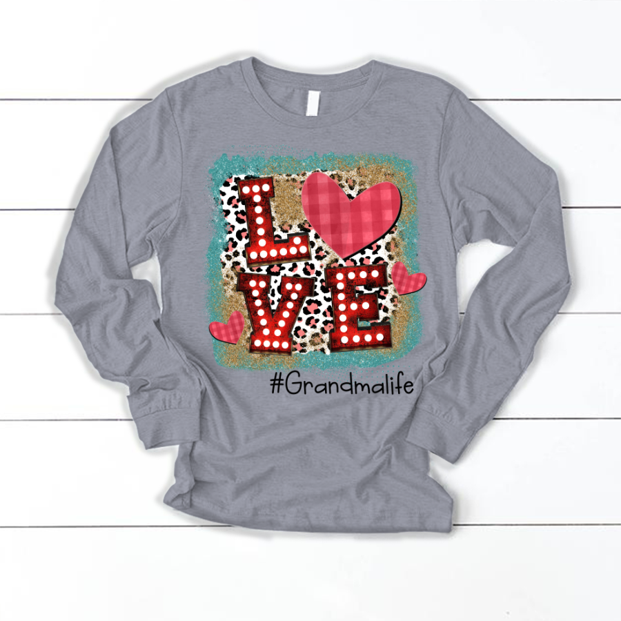 Valentine Love Shirt Grandma Heart Shirt Longsleeve