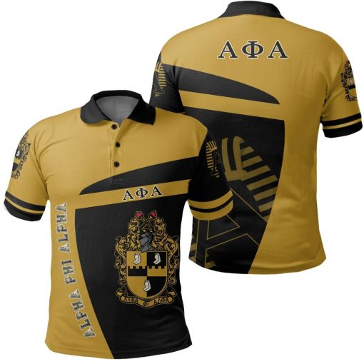 Alpha Phi Alpha 1906 Crest Sphinx Apa Greek Letter Polo Shirt