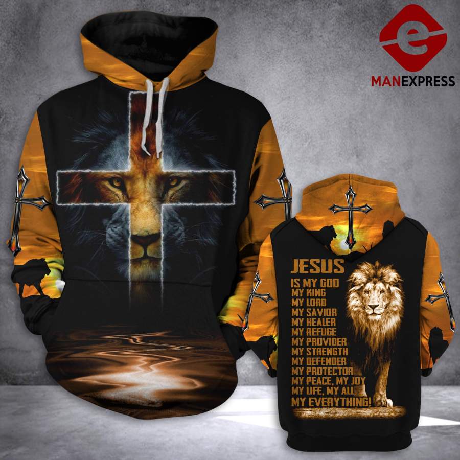 VH Lion Jesus – 3D all print hoodie 2610 PDT