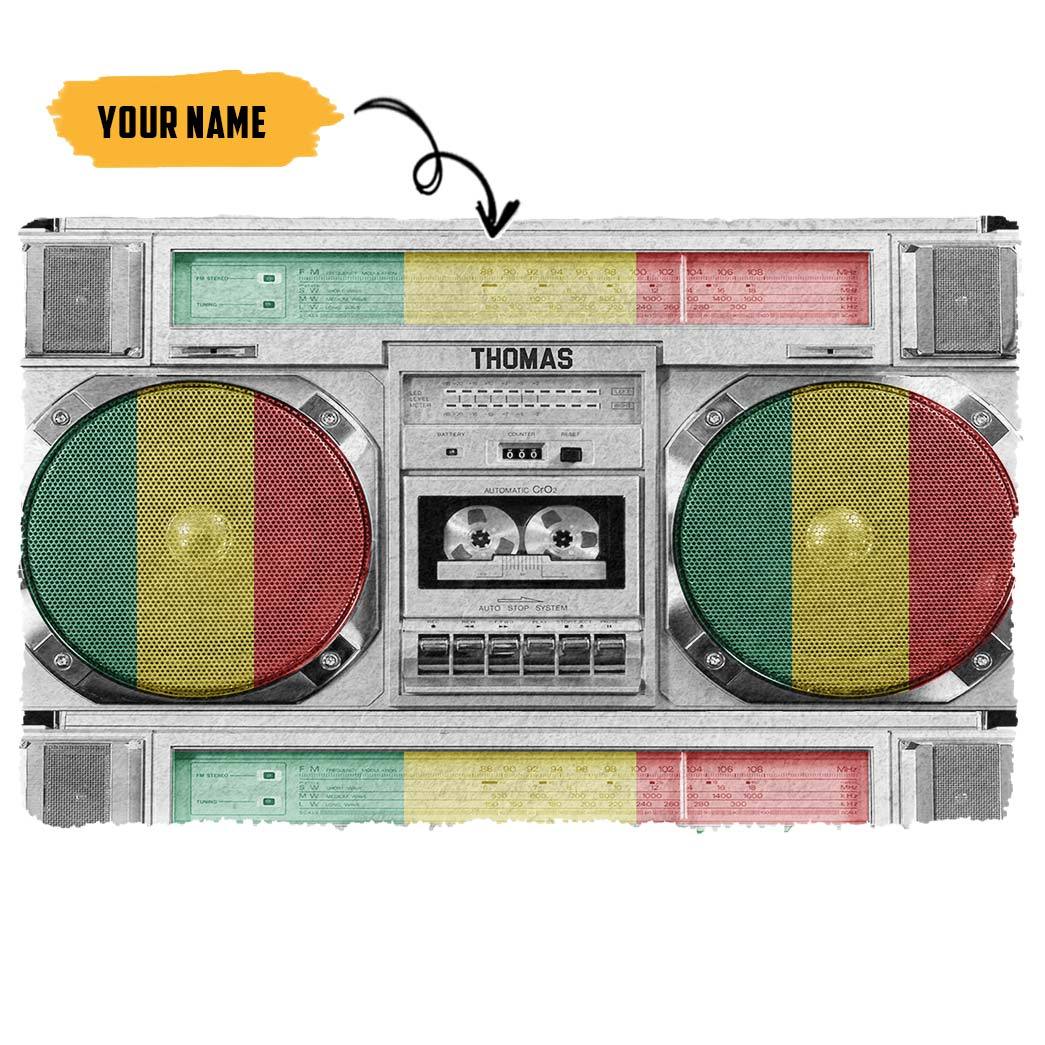 Gearhumans 3D Reggae Boombox Custom Doormat