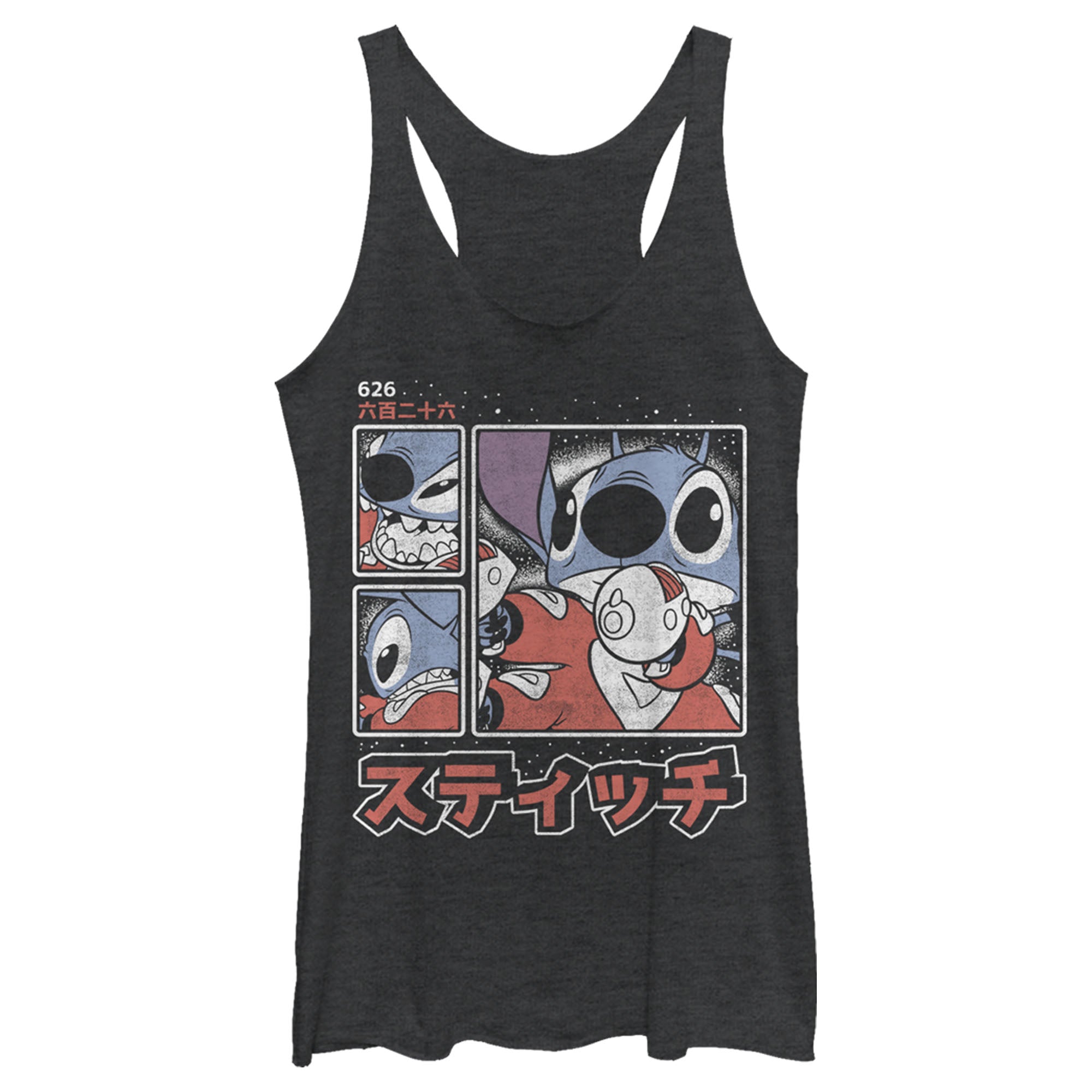 Women’S Lilo & Stitch Comic Book Panels Racerback Tank Top