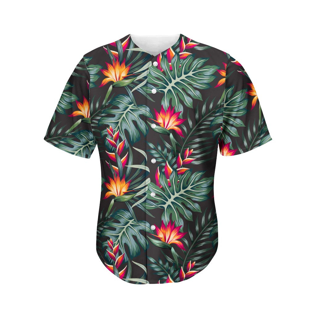 Hawaii Tropical Plants Pattern Print Baseball Jersey Ha14380