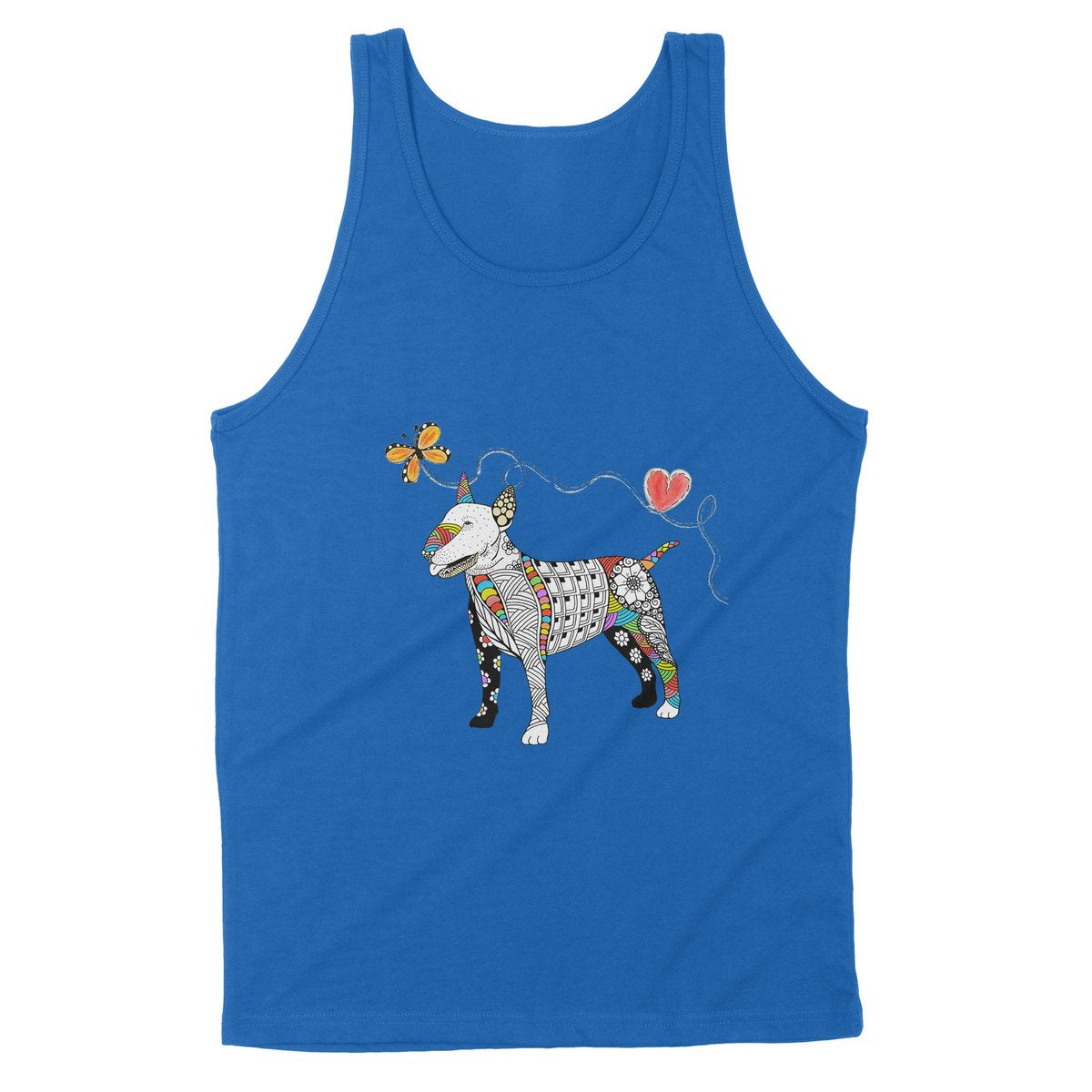 Zentangle Rainbow Bull Terrier – Standard Tank, Gift For Dog Lover, Gift For Bull Terrier Lover T-Shirt Hoodie All Color Size S-5Xl