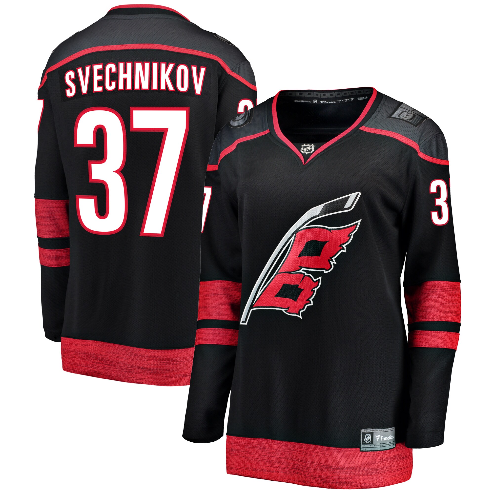 Andrei Svechnikov Carolina Hurricanes Branded Women's Home Breakaway Player Jersey – Black