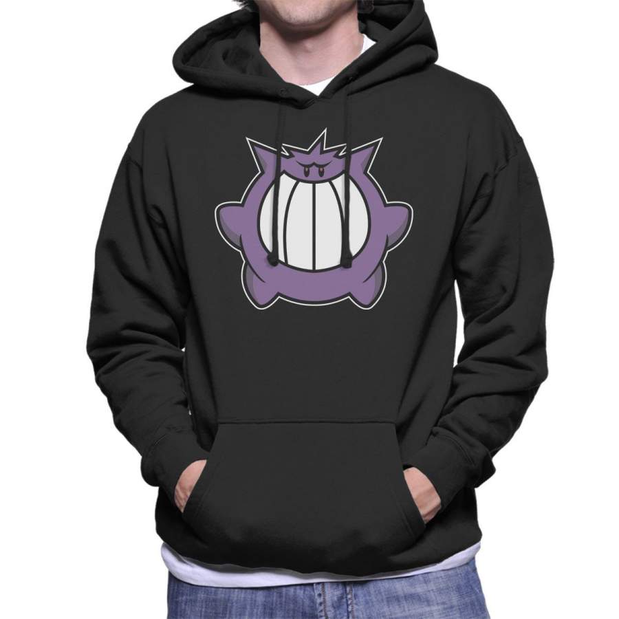 Pokeboo Pokemon Mario Ghost Gengar Men’s Hooded Sweatshirt