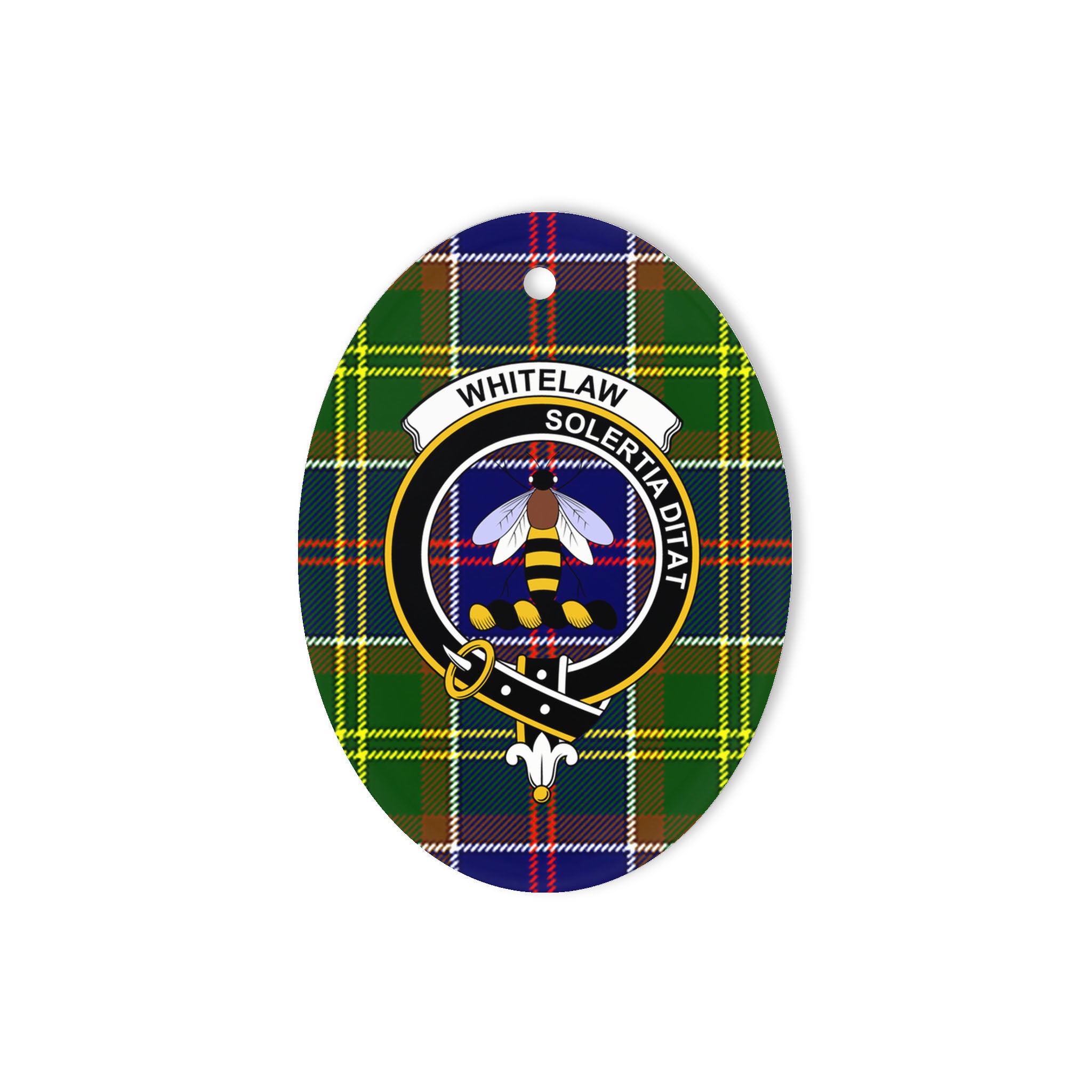 Whitelaw Scottish Clan Plaid Ornament Gift. Christmas Tree Ornament Whitelaw Clan Tartan Ornament Great Christmas Ornaments Gift Oval Ornament