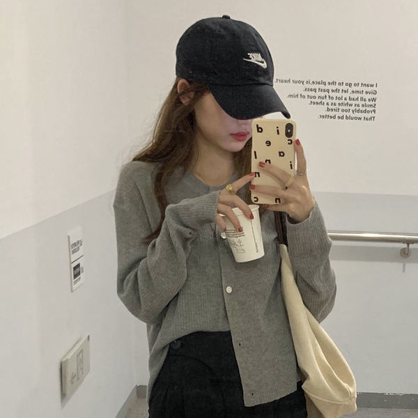 Cardigan Women O-neck Elegant Knitted Sweaters Loose-fitting Single Breasted Solid Basic Tops All-match Ulzzang Outwear Feminine alx