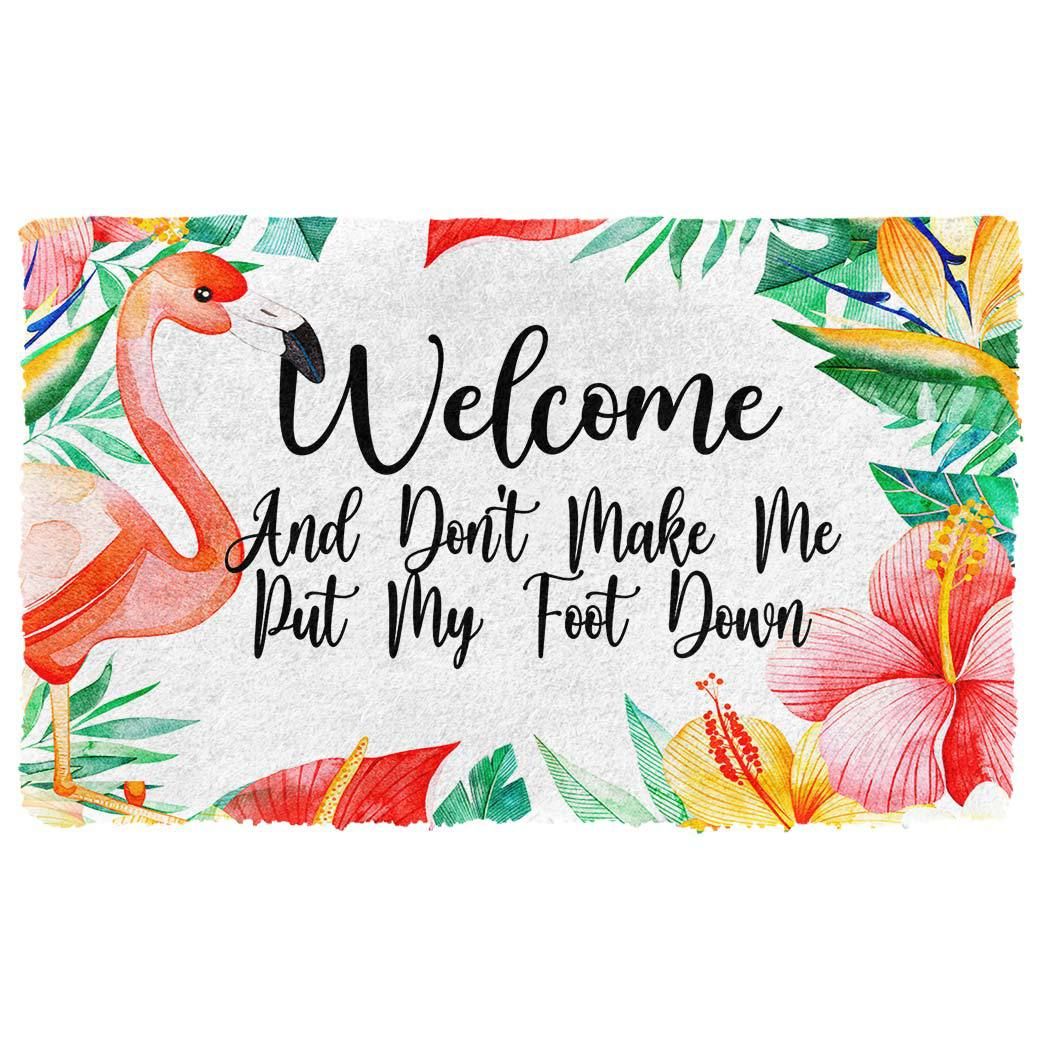 Alohazing 3D Welcome And Don’T Make Me Put My Foot Down Doormat