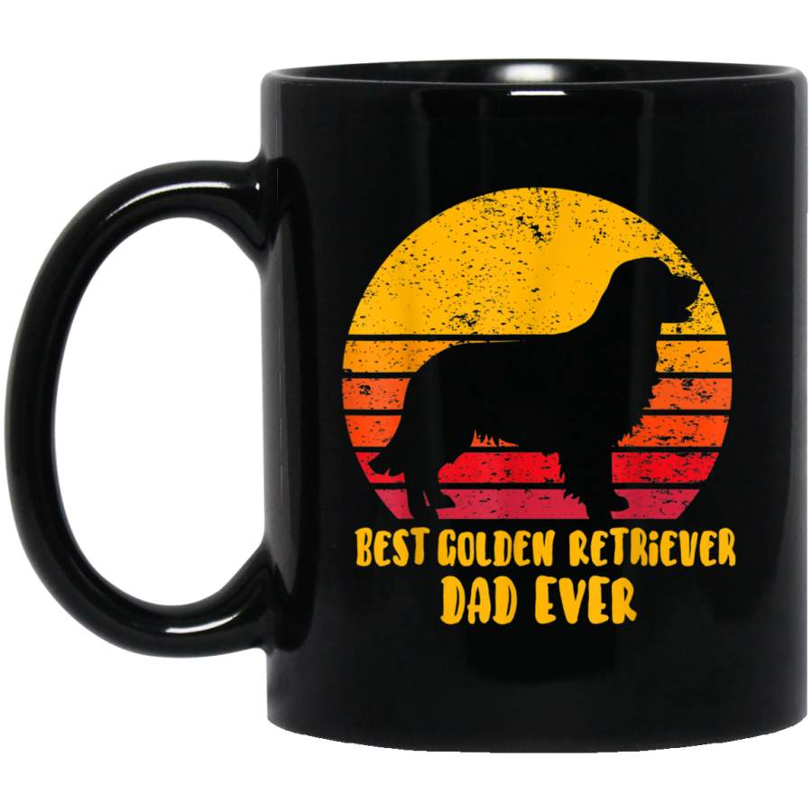 Vintage Best Golden Retriever Dad Ever Funny Gift for Father Mug