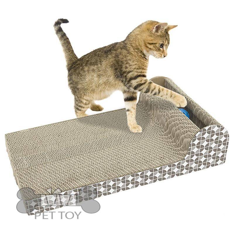 Cat Scratcher Cat Scratch Board Paper Corrugated Cat Toy Pet Claw Kitten Climbing Claw Pet Catch Toy Interactive Training Toy