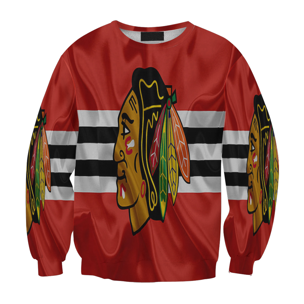 Chicago Blackhawks Emblem Texture6 Gift For Fan 3D Full Printing Sweatshirt