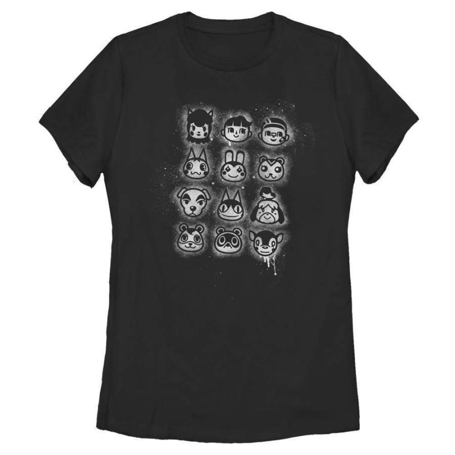 Villager Stencil – Animal Crossing Nintendo Women’s T-Shirt, Black