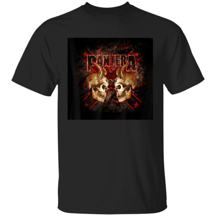 Pantera Official Double Skull Drill TShirt