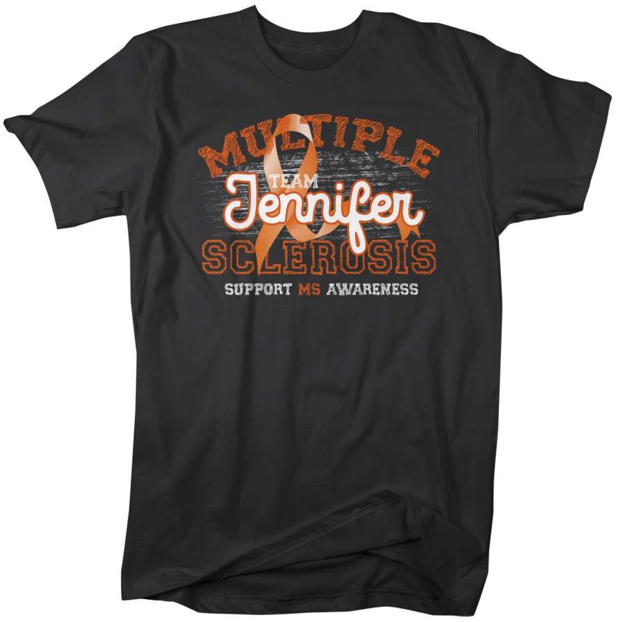 Men’s Personalized Multiple Sclerosis T-Shirt Awareness Shirts MS Team Custom Shirts Name Tee