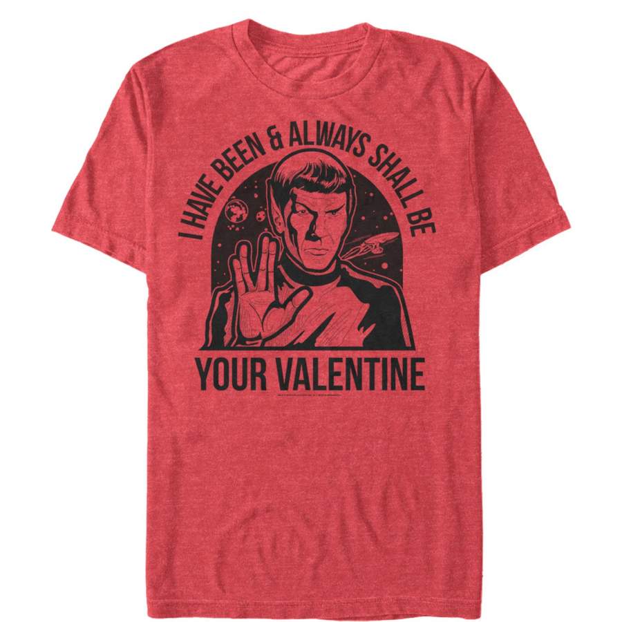 Star Trek Men’s Spock Always Shall Be Valentine  T Shirt