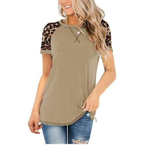 Leopard Print Short Sleeve Tshirt For Women New Summer Spring