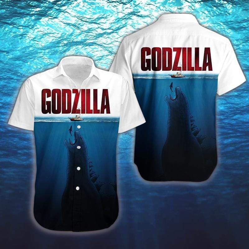 Get Here Hawaii Aloha Shirts Cool Godzilla Ha91597