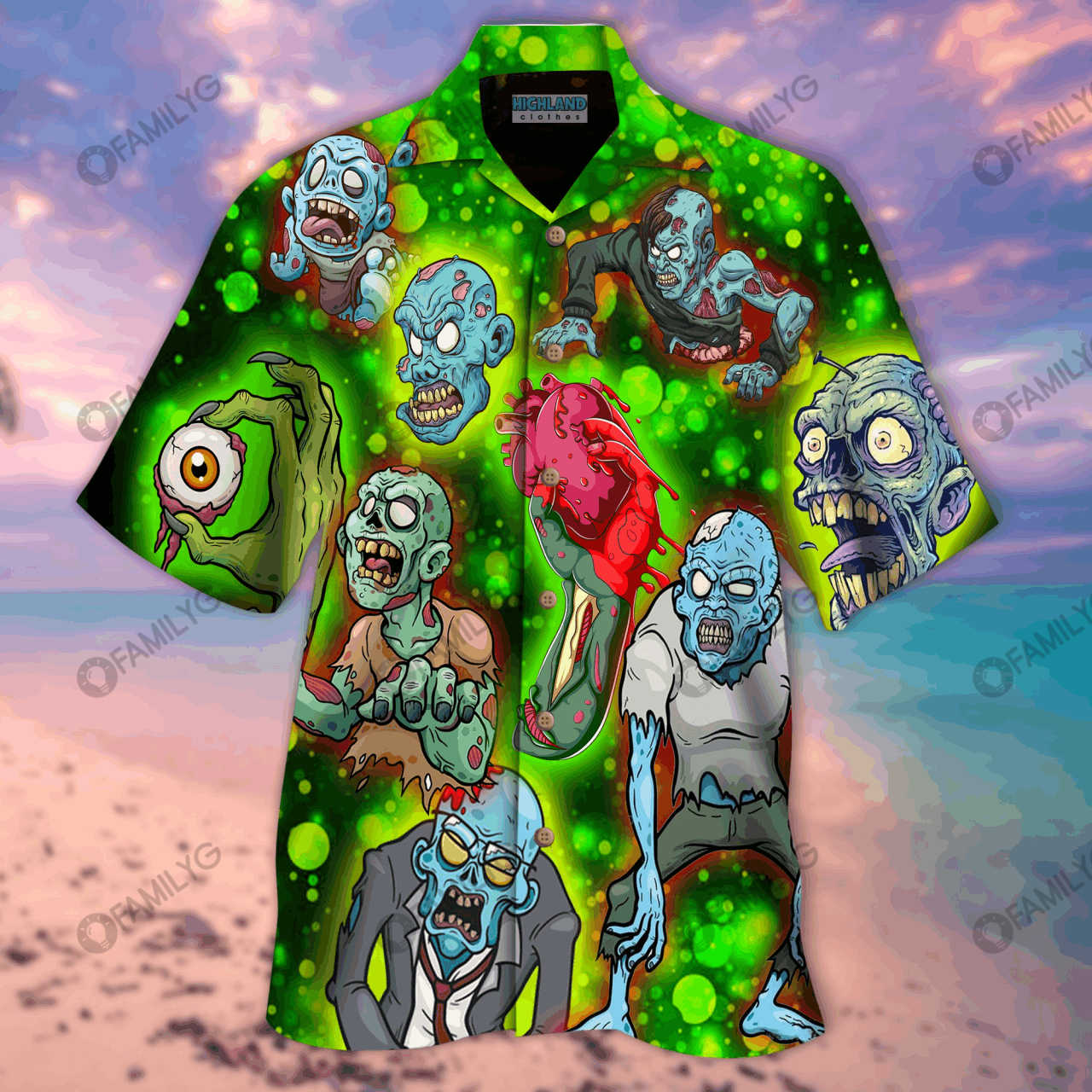 Zombies Eat Brains You’re Safe Unisex Hawaiian Shirt LH260322