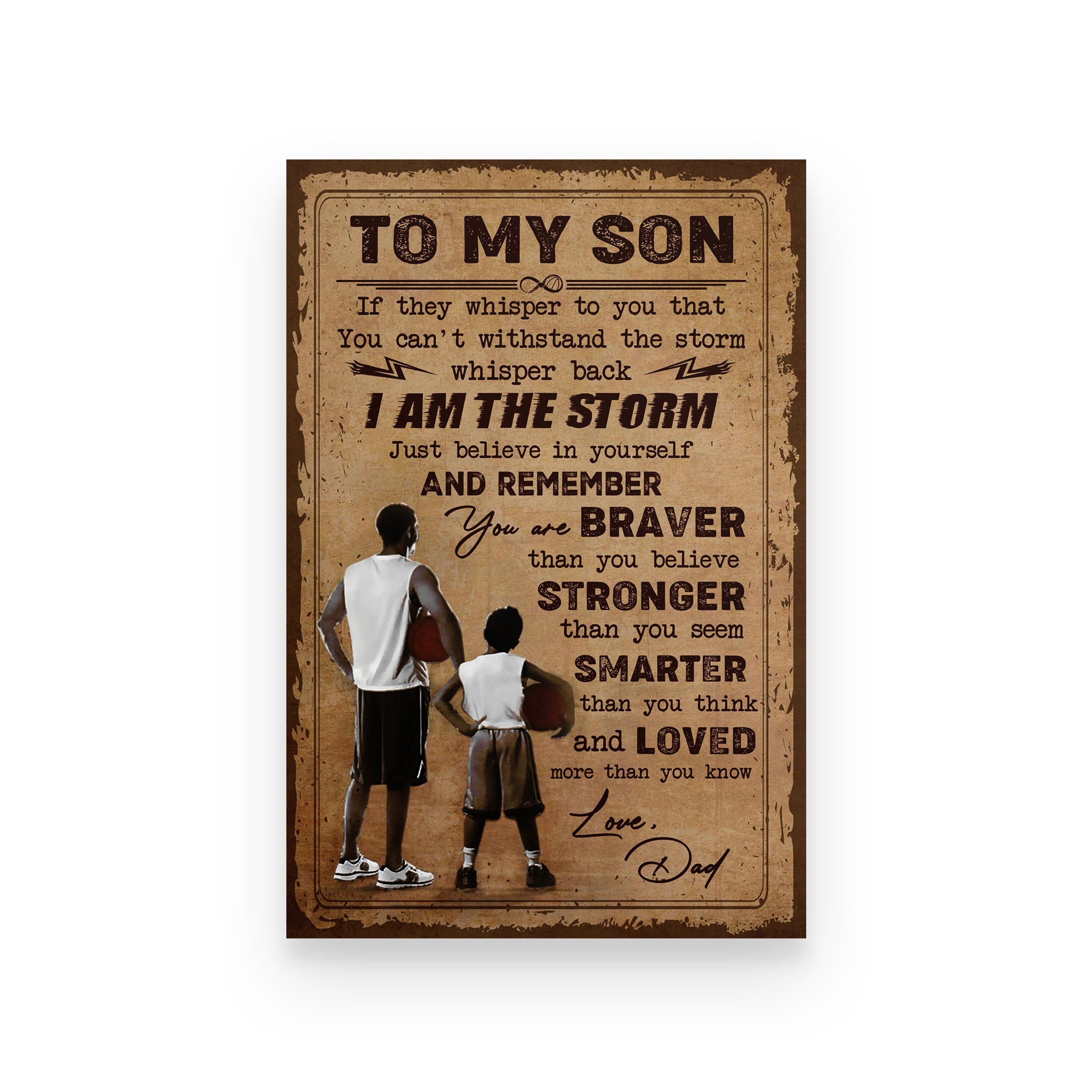 basketball poster dad to son i am the storm vs3