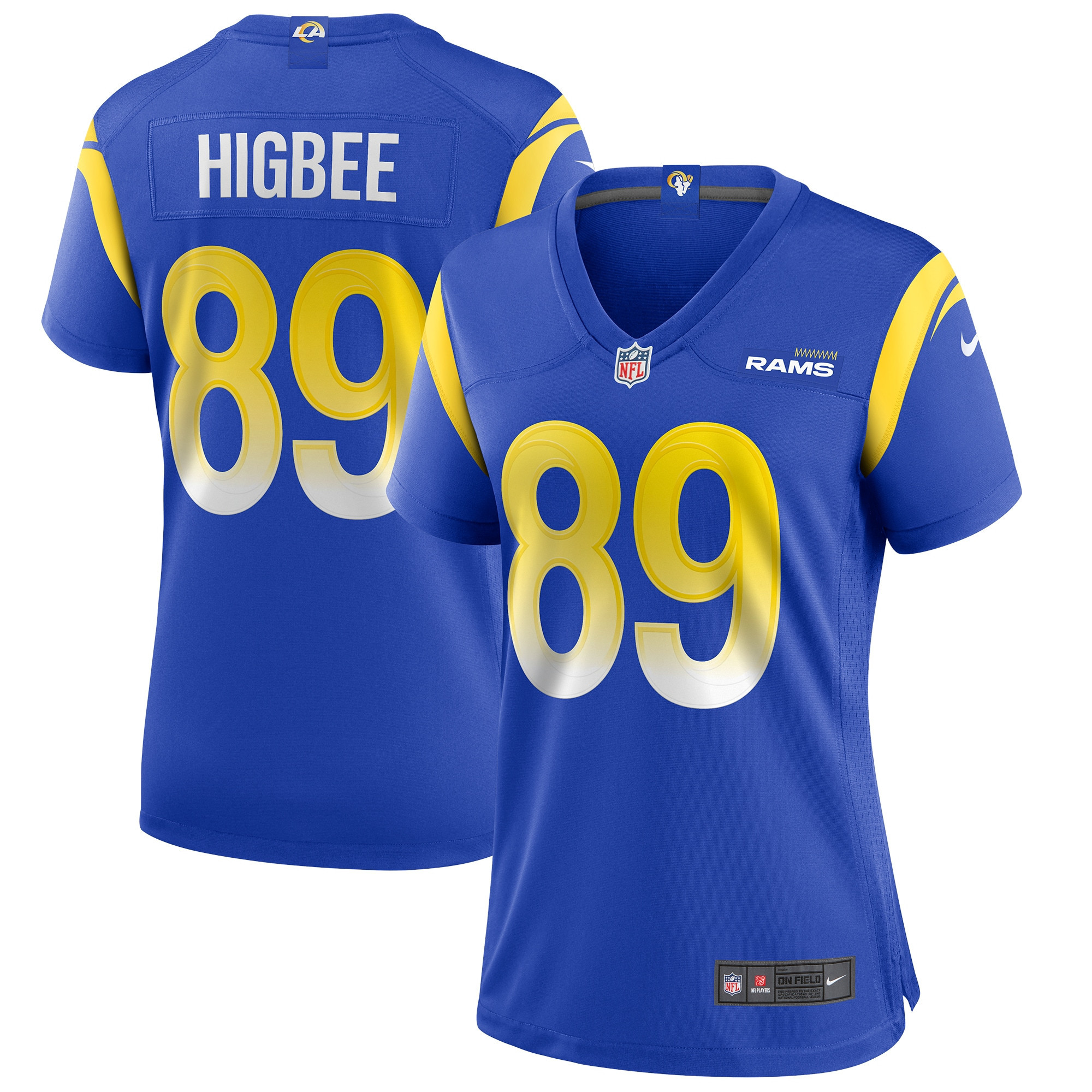 Tyler Higbee Los Angeles Rams Womens Game Player Jersey – Royal NFL