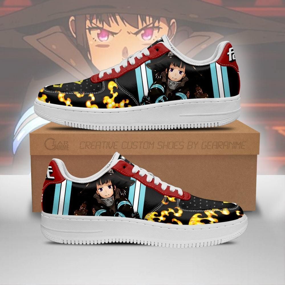 Fire Force Maki Oze Costume Air Force Shoes Sneakers Custom Anime