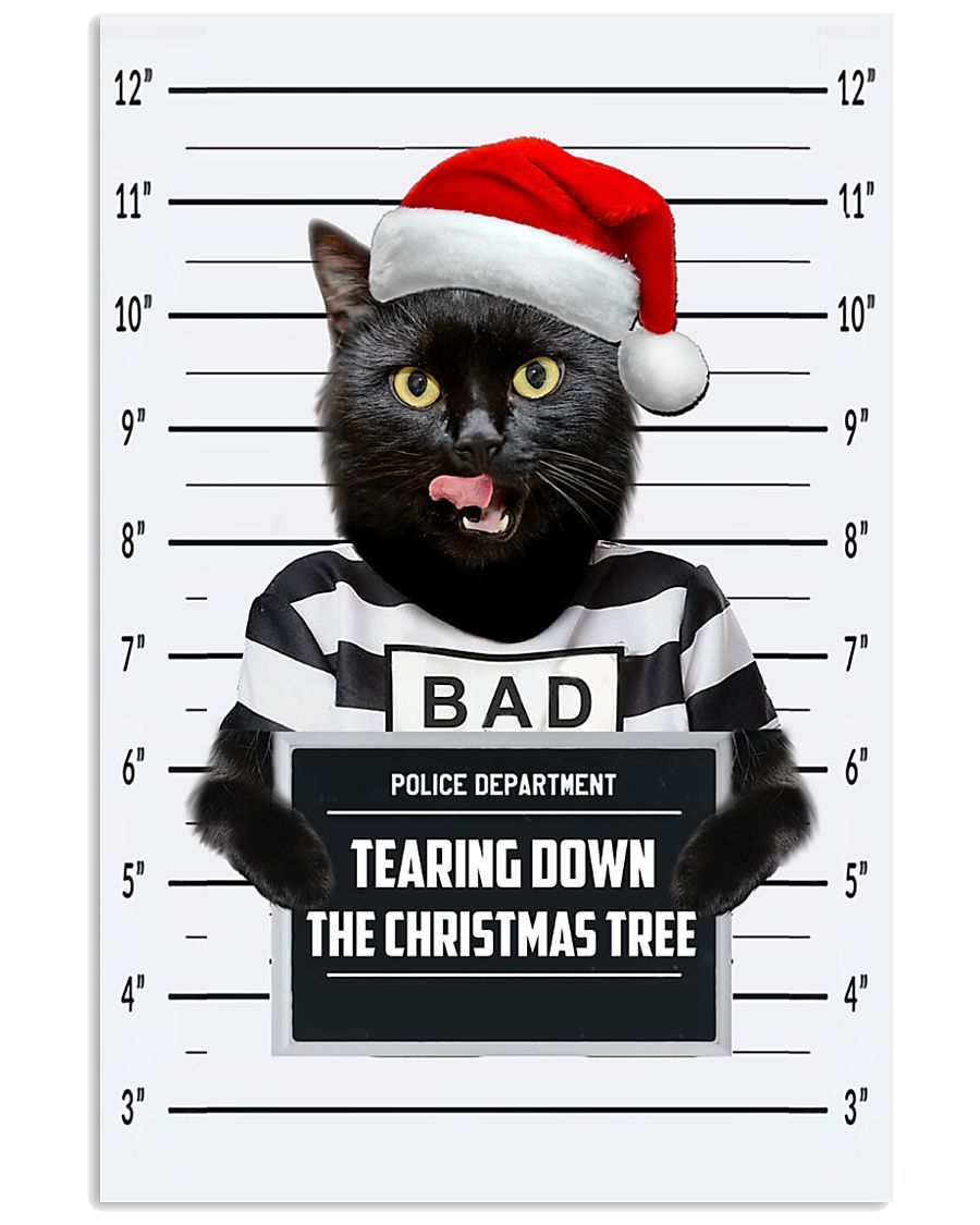 Black Cat – Tearing Down The Christmas Tree Poster And Canvas, Wall Decor, Wall Art, Canvas Instructure, Wall Art, Poster Store, Wall Decals, Canvas Wall Art