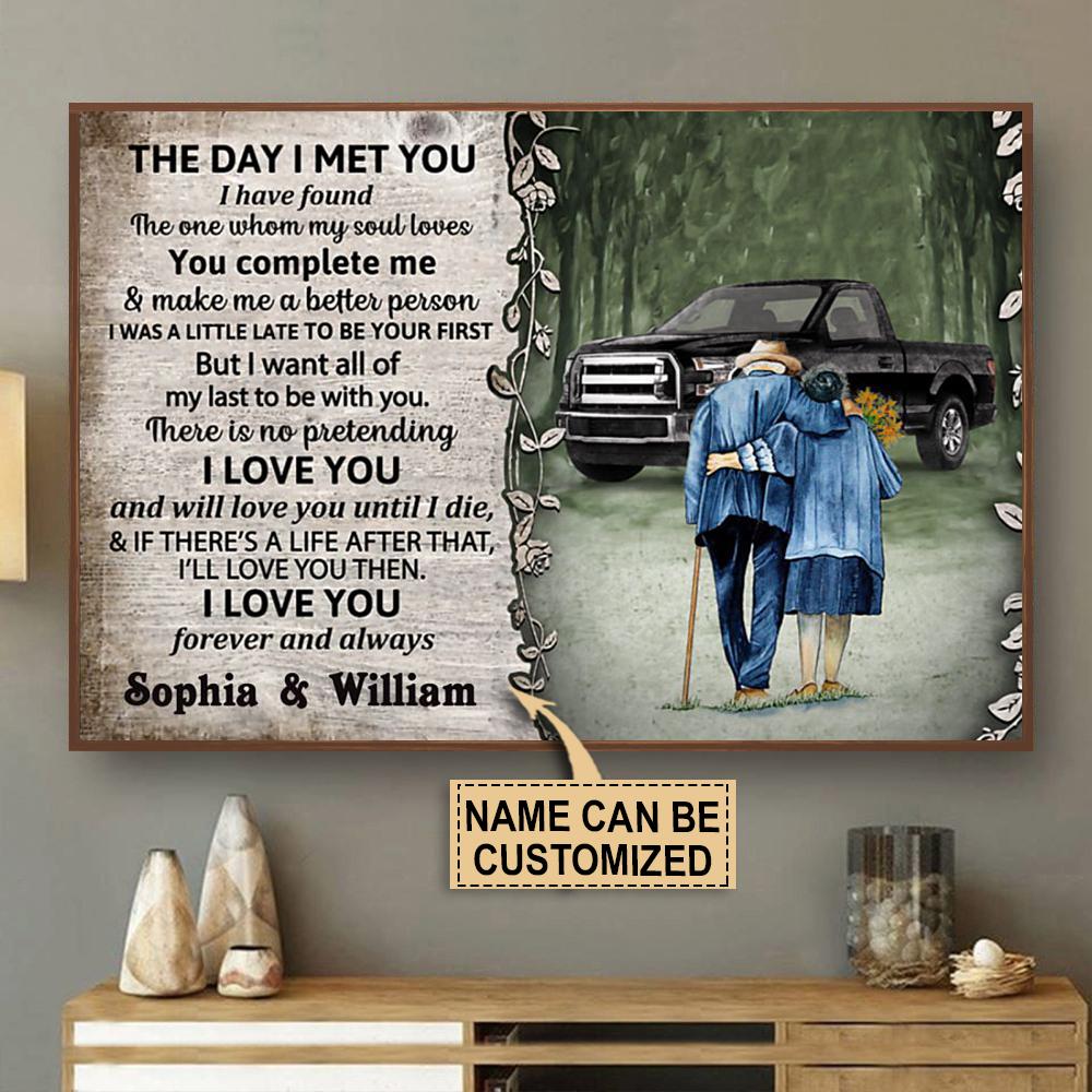 Aeticon Gifts Personalized Pickup The Day I Met Canvas Mom Dad Gift Home Decor