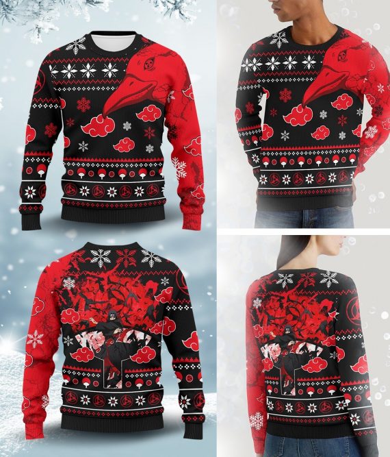 Christmas Gift Itachi Uchiha Fan Itachi Crow Lover Naruto Ugly Christmas Sweater Hg