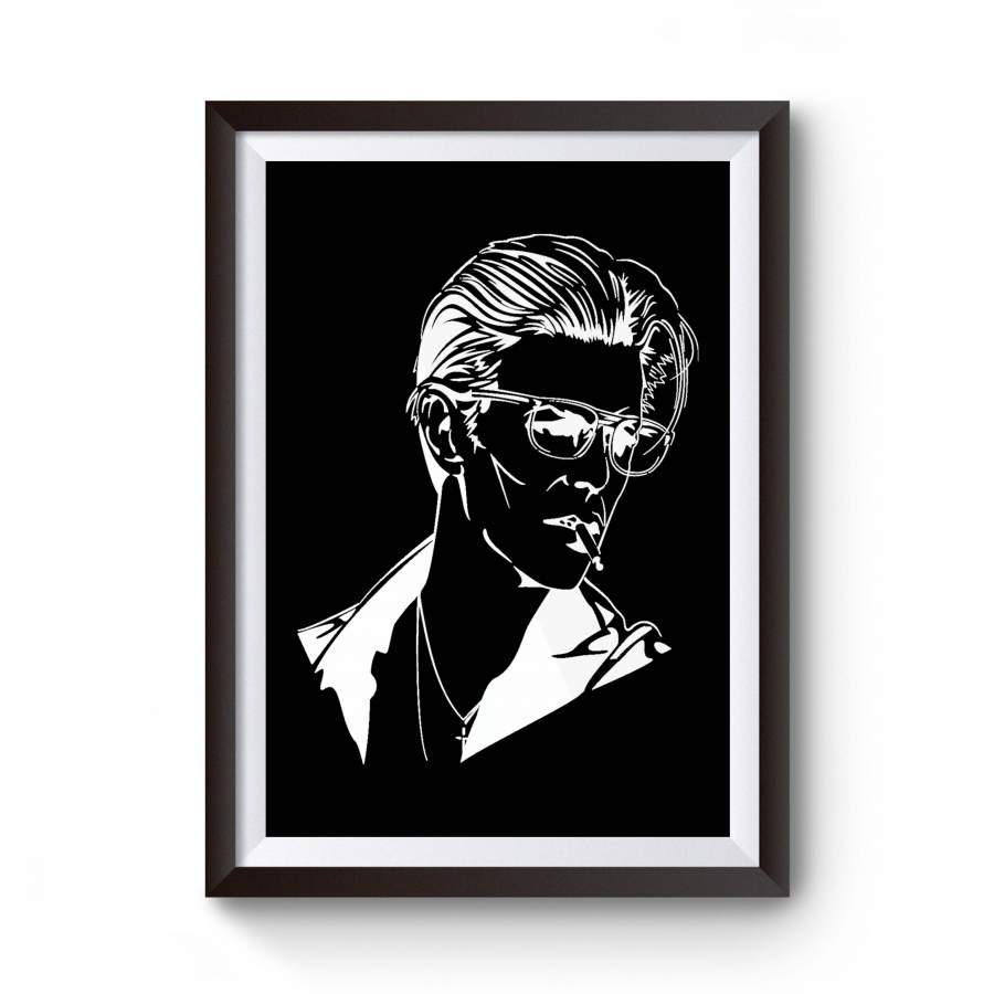 David Bowie Graphic Vintage Smoking Poster