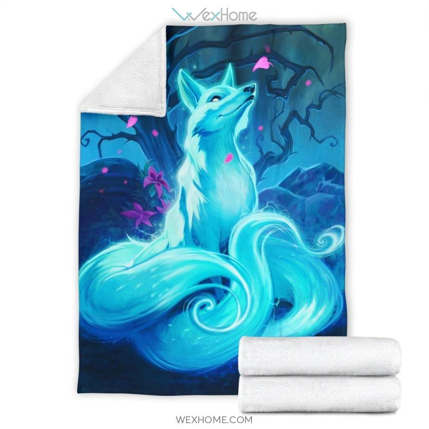 Magical Glowing Fox Premium Blanket