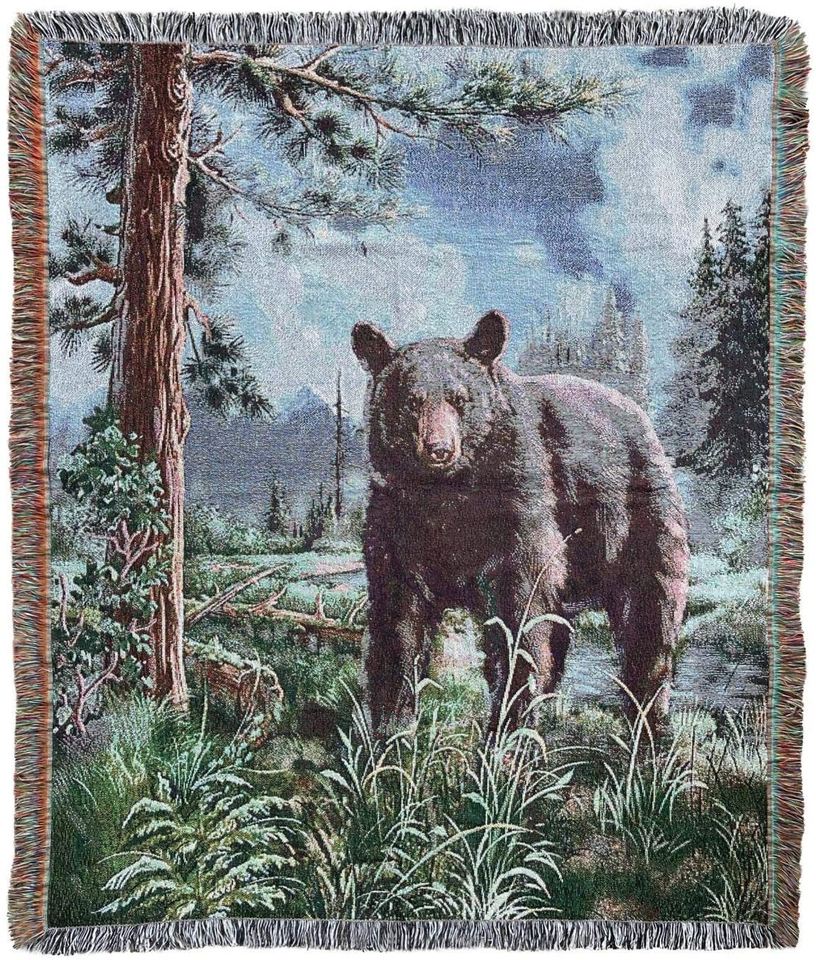 Bear Lodge Woven Tapestry Throw Blanket With Fringe 50 X 60 Inches, Bear Blanketpride Month Shirt, Lgbt Shirt Gift For Kids, Dults