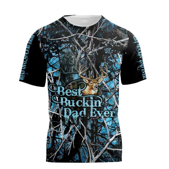 Dad Hunting 3D Hoodie, Best Buckin’ Dad Ever 3D All Over Printed Shirts For Father Day, Birthday Gifts For Dad