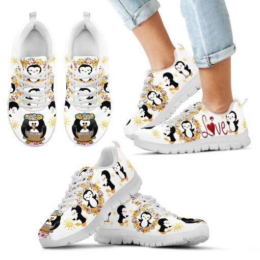 Penguin Flower Cute Sneakers Shoes