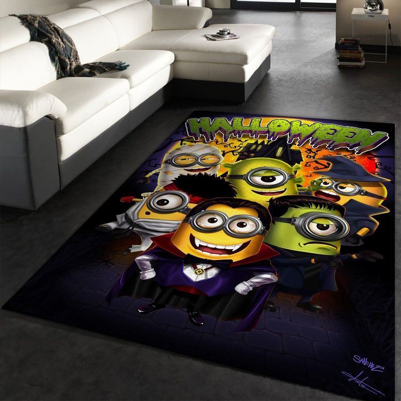 Halloween Minions Despicable Minions Cartoon Movies Area Rug Living Room And Bed Room Rug Gift Us Decor