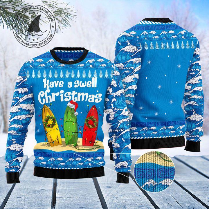 Surfer Swell Christmas Ugly Sweater | Unisex | Full Size | Adult | Colorful | US1314