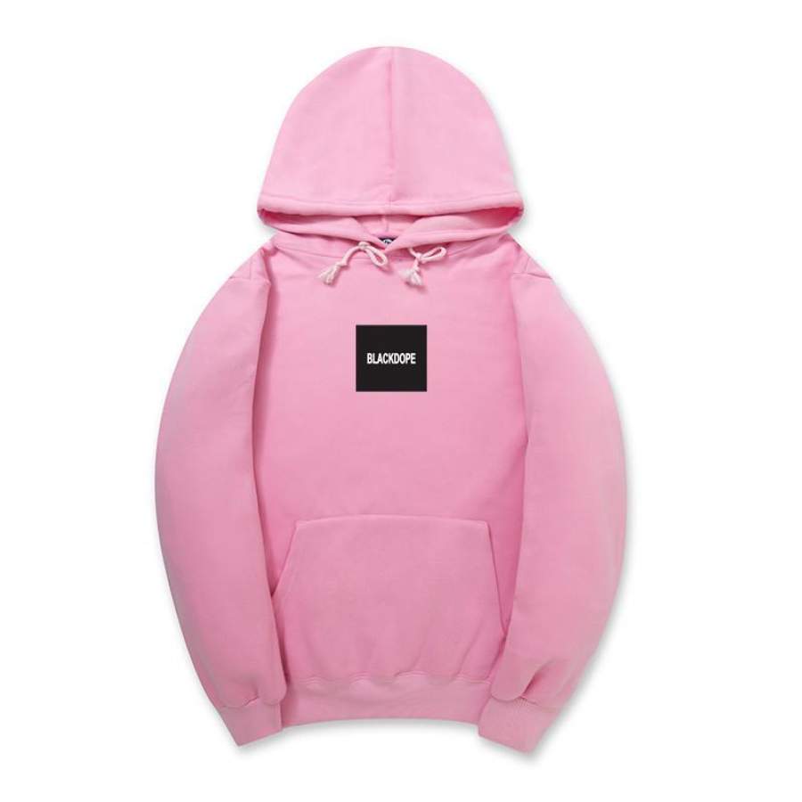 Autumn Winter Hip Hop Fashion Streetwear Skateboard Boy Justin Bieber Kanye West Hoodie Men Blackdope Black Dope Brand Print Letter Cotton Pink Hoodie